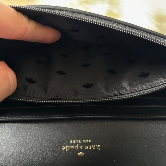 Kate Spade Marti Pebble Leather Gingham Wallet Crossbody - Picture 5 of 14